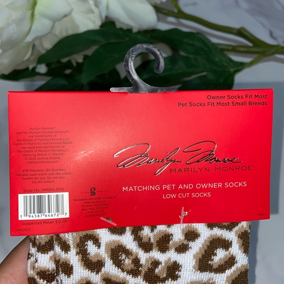 Marilyn Monroe Matching Pet & Owner Low cut Sock Set, Small Pet - Picture 10 of 16